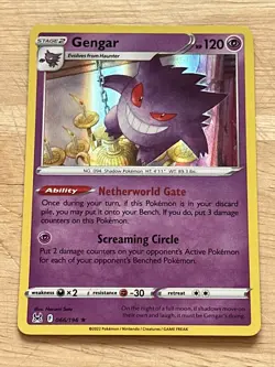Gengar - 066/196 - Holo Rare - Lost Origin - NM/M - Pokemon Card - Image 1