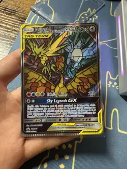 Moltres & Zapdos & Articuno GX SM210 Sm Holo (CRIMP ERROR) Promo Pokemon - Image 2