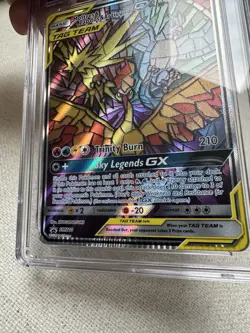 Pokemon TCG Moltres & Zapdos & Articuno GX SM210 CGC 9 Crimp Error - Image 3
