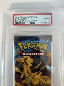 2016 Pokemon XY Evolutions Booster Foil Pack Mega Charizard Y PSA 10 GEM MT - Image 3