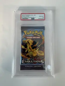 2016 Pokemon XY Evolutions Booster Foil Pack Mega Charizard Y PSA 10 GEM MT - Image 5