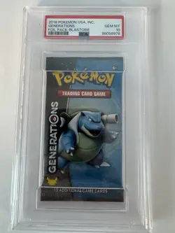 RARE 2016 PSA 10 GENERATIONS Blastoise Booster Foil Pack Pokemon PSA 10 GEM MINT - Image 1