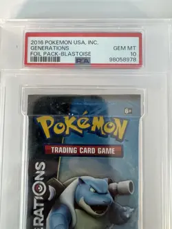 RARE 2016 PSA 10 GENERATIONS Blastoise Booster Foil Pack Pokemon PSA 10 GEM MINT - Image 3