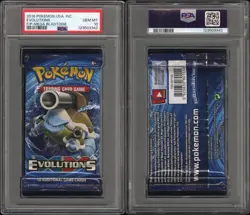 2016 Pokemon XY Evolutions Booster Foil Pack Mega Blastoise PSA 10 GEM MT - Image 3