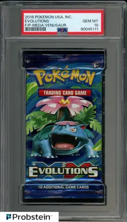2016 Pokemon USA XY Evolutions Foil Booster Pack Mega Venusaur Art PSA 10 - Image 1