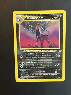 Pokemon TCG Houndoom Neo Revelation Holo Rare Card 08/64 - Image 1