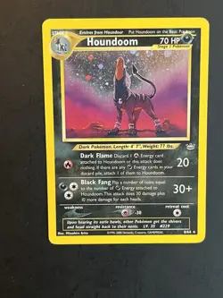 Pokemon TCG Houndoom Neo Revelation Holo Rare Card 08/64 - Image 2