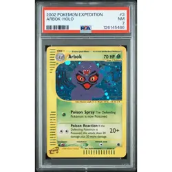 PSA 7 NEAR MINT Arbok 3/165 Pokemon Expedition 2002 Holo Foil Rare E-Reader Card - Image 1