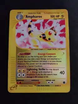 Ampharos 2/165 Expedition Base Reverse Holo Rare E Reader Pokemon 2002 MP - Image 1