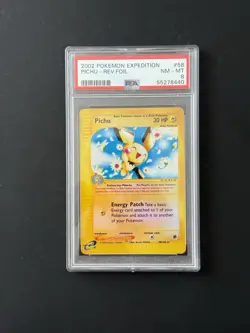 Pichu Reverse Holo - 58/165 - Expedition Base Set E-Reader Pokemon Card - PSA 8 - Image 1