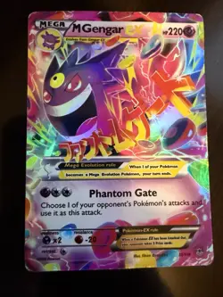 Pokemon 2014 XY Phantom Forces Mega Gengar EX 35/119 - Very Used Condition - Image 1