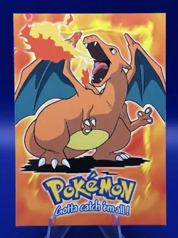 Charizard E6 of 12 - Lack Logo - Non-Holo - 1998 Topps Pokemon Card - Image 1