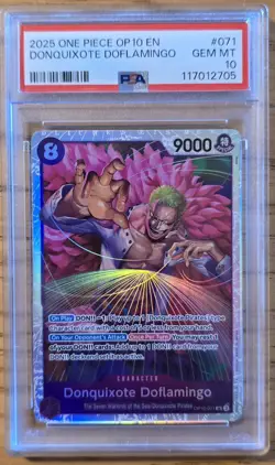 Donquixote Doflamingo OP10-071 Super Rare PSA 10 One Piece Card English - Image 1