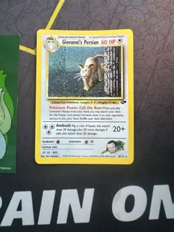 Pokemon Card Giovannis Persian 8/132 Gym Challenge Holo Rare 119💎NM💎 - Image 1