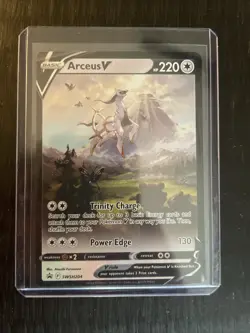 Pokemon TCG Arceus v SWSH204 Sword & Shield Promo Card Near Mint - Image 1
