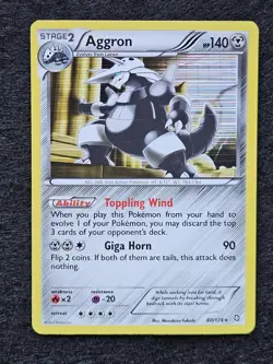 Aggron Holo Rare Card 80/124 Pokemon TCG Dragons Exalted - Image 1