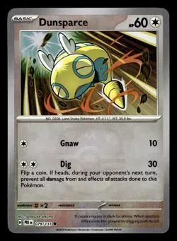 Dunsparce 079/131 Masterball Reverse Holo Prismatic Evolutions Pokemon Card - Image 1