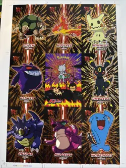 Pokemon Rare Uncut Sheet Of Rocket Team Database Gold Holo Hits. eBay’s Cheapest - Image 3