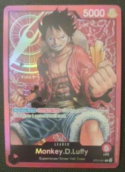 One Piece Card Game Monkey.D.Luffy - ST01-001 - Leader - Pre-Errata - Near Mint - Image 1