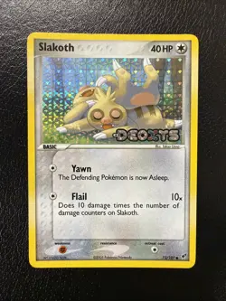 Slakoth 73/107 Pokemon TCG EX Deoxys Reverse Holo Stamped - Image 1
