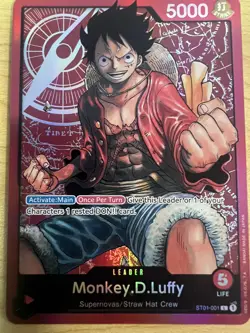 Monkey.D.Luffy - ST01-001 - Leader - Pre-Errata - Near Mint - One Piece CCG - Image 1