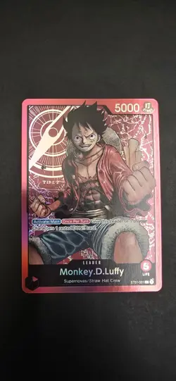 One Piece Card Game Monkey.D.Luffy - ST01-001 - Leader - Pre-Errata - Near Mint - Image 1