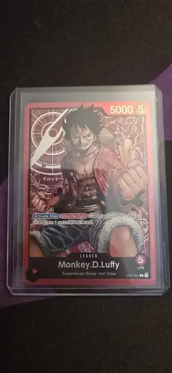 One Piece Card Game Monkey.D.Luffy - ST01-001 - Leader - Pre-Errata - Near Mint - Image 3