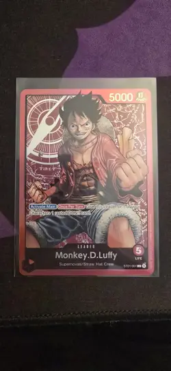 One Piece Card Game Monkey.D.Luffy - ST01-001 - Leader - Pre-Errata - Near Mint - Image 4