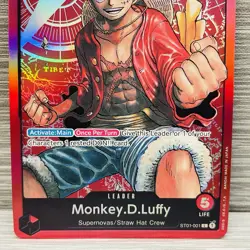 Monkey.D.Luffy - ST01-001 - Leader - Pre-Errata - Near Mint - One Piece CCG - Image 3