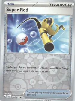 Super Rod Reverse Holo Pokemon tcg SV02: Paldea Evolved #188/193 - Image 1