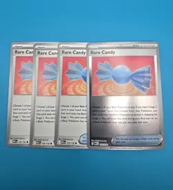 4x Rare Candy 125/132 Mega Evolution Pokemon Playset 1 REVERSE HOLO & 3 Normalx4 - Image 1