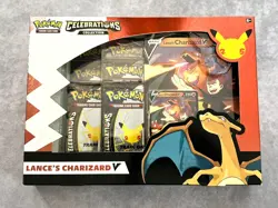 Pokemon Celebrations 25th Anniversary Lance’s Charizard V Collection Box Sealed - Image 1
