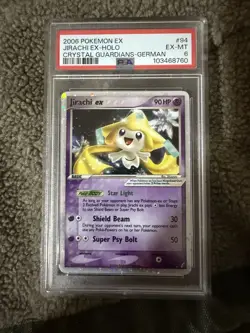 2006 POKEMON EX CRYSTAL GUARDIANS #94 JIRACHI EX-HOLO PSA 6 MISLABELED - Image 1