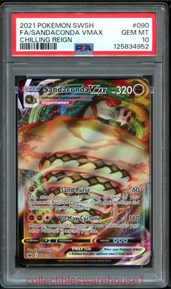 Pokemon Chilling Reign Sandaconda VMAX 090 PSA 10 - Image 1