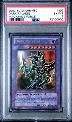 2003 YU-GI-OH! MFC-MAGICIAN'S FORCE #105 DARK PALADIN PSA 6 - Image 1