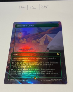 Magic the Gathering MTG Chocobo Camp x1 Borderless FOIL Card NM/M - Image 1
