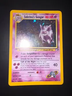 PSA 8 Pokemon (2000) Gym Heroes - Sabrina’s Gengar 14/132 - Holo NearMint - Image 1