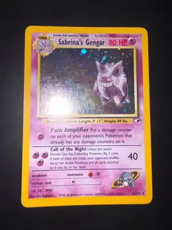 PSA 8 Pokemon (2000) Gym Heroes - Sabrina’s Gengar 14/132 - Holo NearMint - Image 2