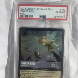 2023 Disney Lorcana EN 1-The First Chapter Tinker Bell #193 Foil PSA 10 - Image 1