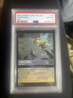 2023 Disney Lorcana EN 1-The First Chapter Tinker Bell #193 Foil PSA 10 - Image 4