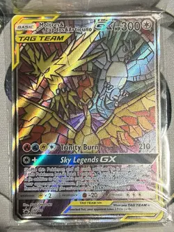 Pokemon TCG 2019 Moltres Zapdos Articuno GX SM210 Hidden Fates ETB Promo Sealed - Image 1