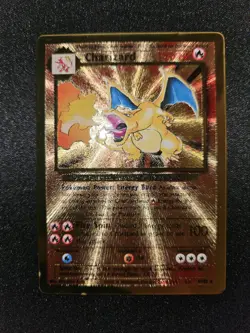 Pokemon Celebrations Gold Metal Charizard Card 4/102 Premium Collection - Image 3