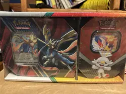 LEGENDS OF GALAR V + GALAR 2 TIN PACK " ZACIAN VS CINDERACE V" 2 TINS 9 PACKS - Image 1