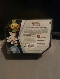 2020 Pokemon TCG Galar Partners Tin Cinderace V Red New Sealed - Image 2