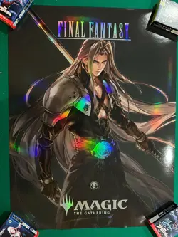 MTG Magic the Gathering Final Fantasy 18x24 Foil Promo Poster Set of 5 New - Image 1