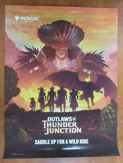 Magic Outlaws of Thunder Junction Foil MTG Promotional Poster 24x18 - Image 1