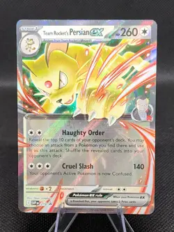 Team Rocket's Persian ex - 218 Promo Holo SV: Scarlet & Violet NM Pokemon - Image 1