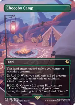 MTG Chocobo Camp (Borderless) [FINAL FANTASY Commander] Foil Near Mint Magic - Image 1