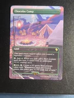MTG Chocobo Camp (Borderless) [FINAL FANTASY Commander] Foil Near Mint Magic - Image 1
