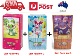 Lot 4 Booster Box Pokemon Horizons Gemstone Gem Pack vol 1+2+3 and "LI" Booster - Image 1